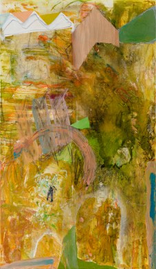 林奕維Lin, Yi-Wei，園丁與樹牆 Gardener and Espalier，壓克力顏料,畫布 Acrylic on the canvas，130 x 75cm，2018