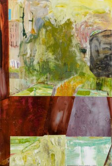 林奕維Lin, Yi-Wei，後院風景 Backyard Scenery，壓克力顏料,畫布 Acrylic on the canvas，140 x 95cm，2018